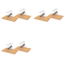 30 Piezas Perchas de Madera para Pantalones con Clips Percha Antideslizante para Falda con Gancho Giratorio de 360