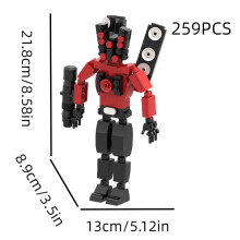 (Style C)Skibidi Toilet Monitor Man Building Blocks Abs Diy Figure Creative Toy Kids Gift
