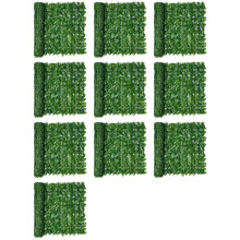 10X Cerca de 0,5X3 Metros de Parede de Folhas de Folhas Artificiais de Imitação de Hera Fence Painéis de Decoração de Tela de Proteção Hedge