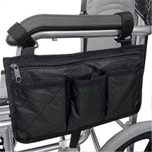 Sacoche de rangement latérale pour accoudoir de fauteuil roulant, poche portable pour déambulateurs et équipements de mobilité