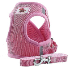 Harnais-gilet d'entraînement en maille douce pour chiots, chats et petits animaux 2024 Ping PS042 S Rose