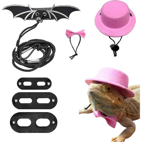 Adjustable Bearded Dragon Harness Leash 3 Sizes Cooling Wings Small Pets Pink 2024 Ping