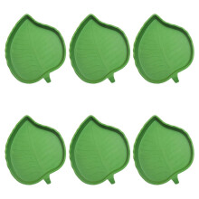 Ciotola per l'alimentazione di anfibi e rettili - Grande ciotola decorativa trasparente con accessorio a forma di foglia