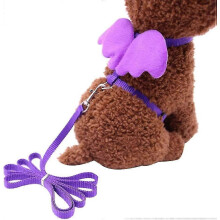 Harnais pour animaux de compagnie en nylon violet mignon avec mini ailes, taille S