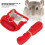 Rabbit Harness Set Small Strawberry Pattern with Outdoor Chest Strap Vest & Leash (M) 2