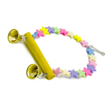 Natural Wooden Swing Toy with Star for Parrots Birds Perch Pet