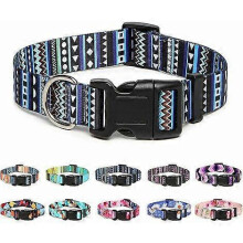 Hundehalsband aus Nylon, verstellbar, Größe S, in Bohemian Blue.
