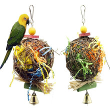 2 Pack Chewing Foraging Shredder Hanging Bird Cage Toy for Cockatiel Conure African Grey