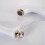 White Gold Touch-On 2-Handle 3-Hole Brass Bathroom Faucet Set 3