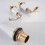White Gold Touch-On 2-Handle 3-Hole Brass Bathroom Faucet Set 5