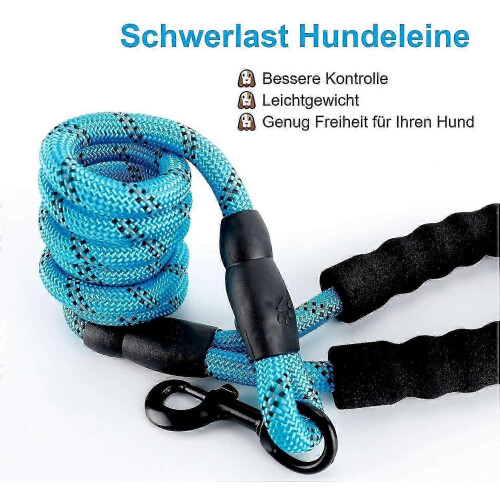 Rugged Dog Training Leash with Padded Handle and Reflective Seams 1