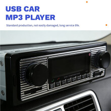 RáDio Automotivo Vintage Sem Fio MP3 Reprodutor MultimíDia AUX USB FM 12V Reprodutor de áUdio EstéReo CláSsico para Carro EléTrico