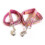 Cute Dog Collar and Leash Set with Pink Bones Pattern for Walking 2