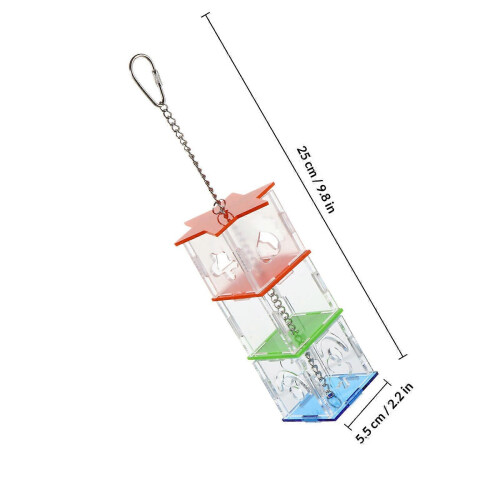 Mangeoire suspendue en acrylique pour perroquets 1
