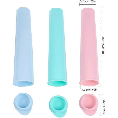 IDIY Wiederverwendbare 6-teilige Silikon-Eisformen, BPA-frei, für Eiscreme 1