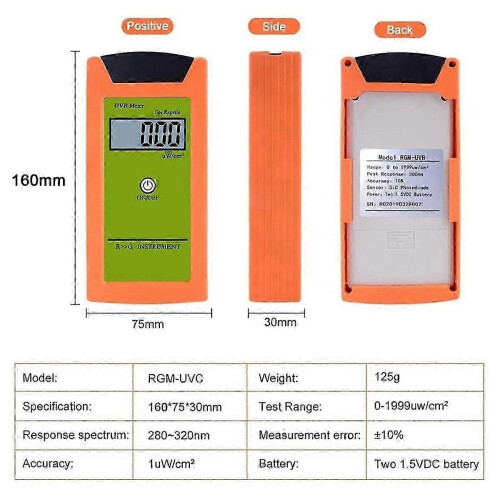 For Reptile High Accuracy UVB Meter Tester Detector Test Instrument 2