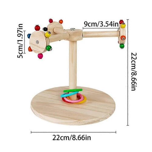Rotating Windmill Design Perch Stand Stick Toy for Sparrow Bird Claw Grinding 2