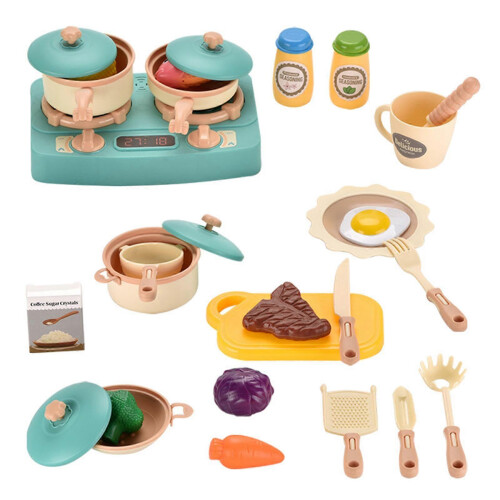 Interactive Learning Kitchen Toy Playset Featuring Cookware Pots Pans 1