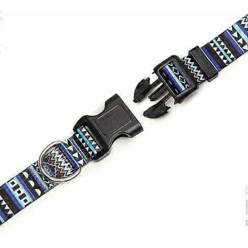 Bohemian Blue Size S Adjustable Nylon Dog Collar 2