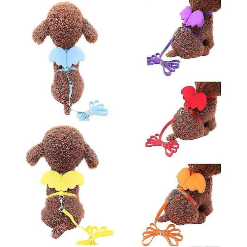 Cute Purple Nylon Pet Harness with Mini Wings Size S 2