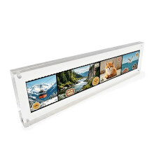 12.3X3.5X0.8" Clear Acrylic Sign Holder Picture Frame Film Display Nametag Place