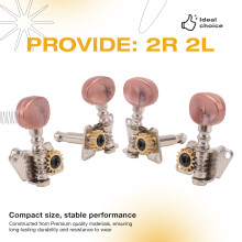 2R2L Metal Ukulele Locking String Tuner Guitar Tuning Peg Machine with Brown Pegs for Ukulele Guitar Part