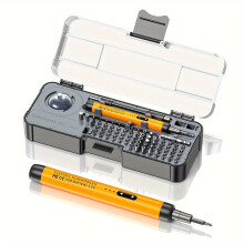 (Orange) 88-in-1 Precision Mini Electric Screwdriver Silent Portable Repair Kit for Phones & Watches