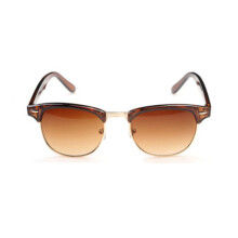 (Leopard)UV400 Schutz Sonnenbrille Halbgestell für Outdoor Aktivitäten Retro leicht