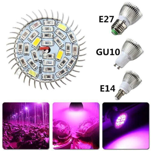 (E14)Full Spectrum 28leds Grow Light Uv E27 Gu10 E14 Growing Lamp Hydroponics Plant 1