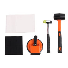 Werkzeugset Zur Reparatur Von Bodenfugen mit 2 Gummihämmern, 10 Klebepads und Saugnapf für Laminat, Vinyl und Hartholz