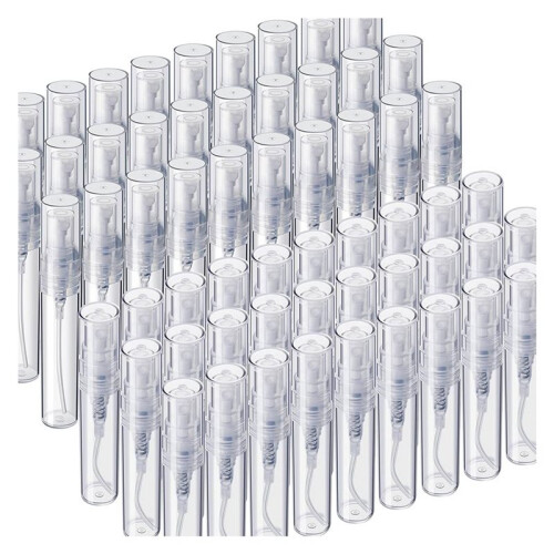 180PCS  Sprays Bottle, 3ml 5ml  Clear Plastic Sprays Bottle Empty Small Empty Sample Containers Bottle 2