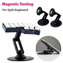 2X Verstelbare Magnetische Standaard voor Gesplitste Toetsenborden, Telefoons, Tablets en Pc'S. 360 Graden Rotatie, Verstelbaar, Zwart.