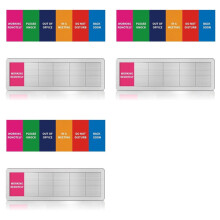 3X Panneaux de Porte de Bureau : 6 Options : Ne Pas Déranger, Veuillez Frapper, en Réunion, Bientôt Confidentiel, Panneau Coulissant pour Porte de