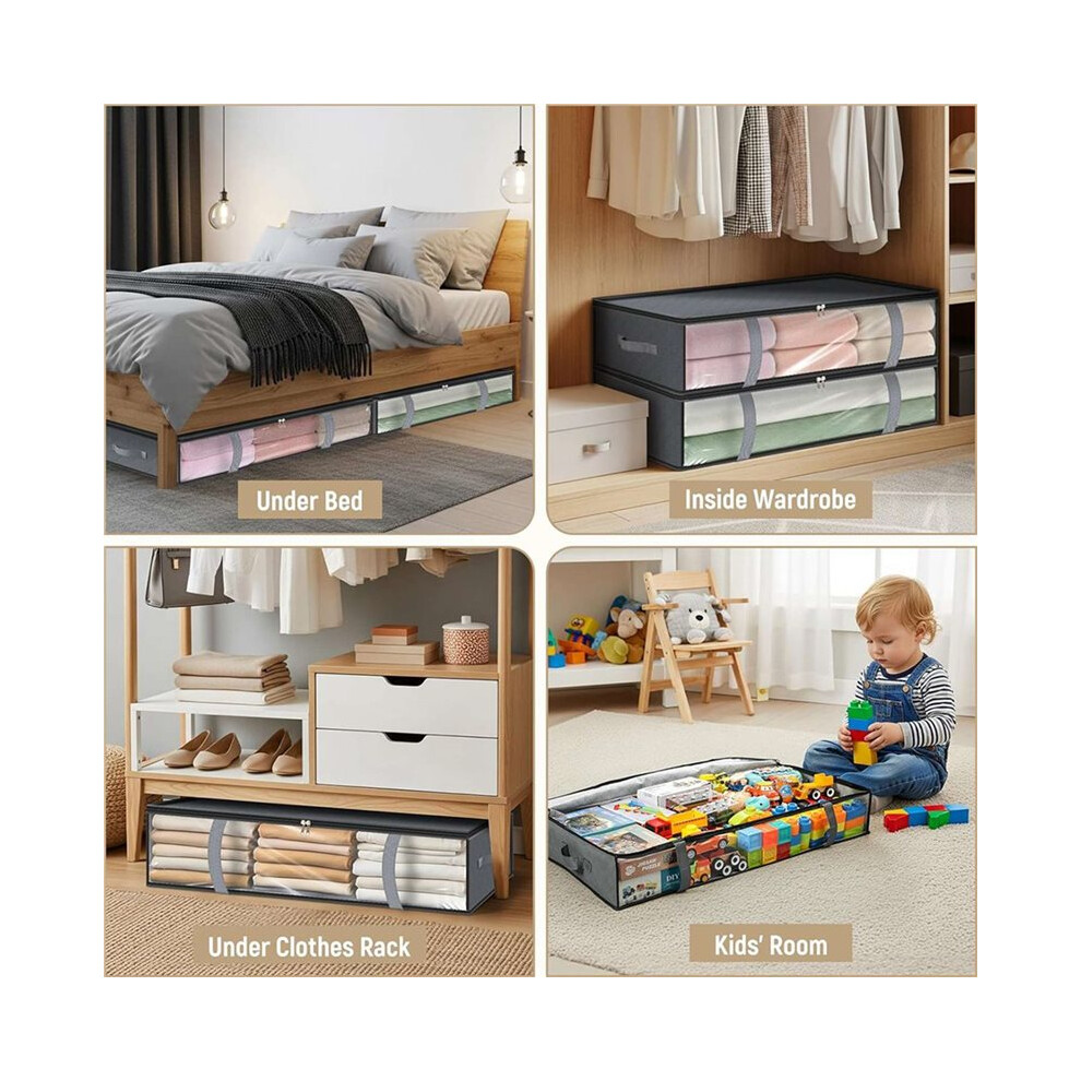 Lot de 12 Boîtes de Rangement Sous le Lit - Organisateurs pour ...