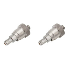 2X Kit SS-CGA 347 en Acier Inoxydable 1/4 Pouce MNPT Écrou Serré à la Main et Mamelon 3 Pouces 347 Connecteur de Bouteille Atmosphérique