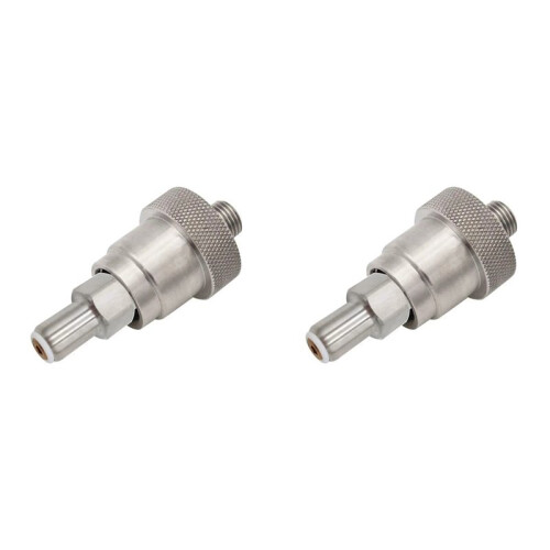 2X SS-CGA 347 Kit Aço Inoxidável 1/4 Polegada MNPT Porca Apertada Manualmente e Bocal de 3 Polegadas 347 Conector de Garrafa Atmosférico