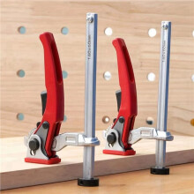 2X Woodworking Desktop Quick Acting Hold Down Clamp Fast Fixed Clip for Woodworking Benches20MM Hole Ratchet F Clamp