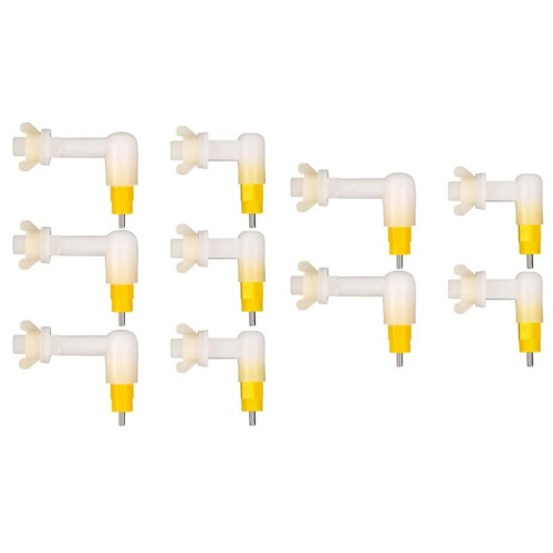 20 Pcs Rabbit Chicken Chick Water Nipple Drinkers Automatic Drinking Fountain Leak-Proof Spring Type Easy Installation 1