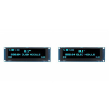 2Stück 3,12 Zoll OLED-Display 256x64 SSD1322 Treiber Grafik-LCD-Modul Parallel/SPI Lötstift für /C51 Blau