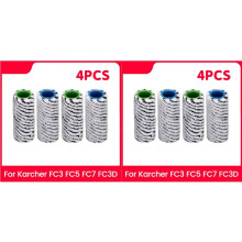 Lot de 8 Rouleaux Multi-Surfaces Lavables en Microfibre pour Aspirateur pour FC3 FC5 FC7 FC3D