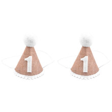 2X Hat Baby Birthday Party Hat 1st Years Kids Baby Shower Hat Birthday Headband Decoration B