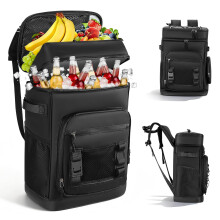 Misvayli Insulated Cooler Backpack 30L, 48 Can Waterproof Cool Bag with 8mm Foam Lining, Leak-Resistant Food & Drink Backpack for Camping