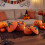 Living And Home 2-Piece Decorative Halloween Pumpkin Woven Baskets with Lids 2