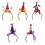 Living And Home 5-Piece Halloween-Themed Witch Hat Headbands 1