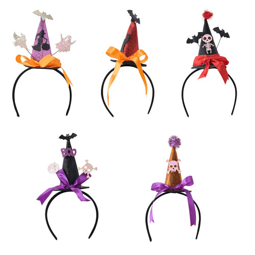 Living And Home 5-Piece Halloween-Themed Witch Hat Headbands