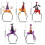 Living And Home 5-Piece Halloween-Themed Witch Hat Headbands 6