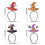 Living And Home 4-Piece Halloween-Themed Witch Hat Headbands 6
