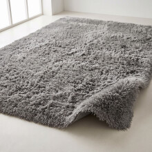 (120cm x 170cm OR 4ft x 5ft 6"- Small Area Rug, Silver/ Grey- Shaggy Rugs) Modern Living Room Rugs Shaggy Fluffy Bedroom Soft Carpets Runner Indoor Outdoor Rug Floor Mats