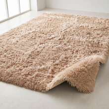 (80cm x 150cm OR 2ft 6" x 5ft - Large Runner, Beige- Shaggy Rugs) Modern Living Room Rugs Shaggy Fluffy Bedroom Soft Carpets Runner Indoor Outdoor Rug Floor Mats