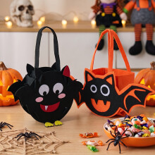 Set of 2 Halloween Bat Trick-or-Treat Bags DIY Craft Kit